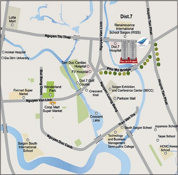 can ho docklands sai gon vi tri - Dự án khu căn hộ Docklands Saigon – Quận 7