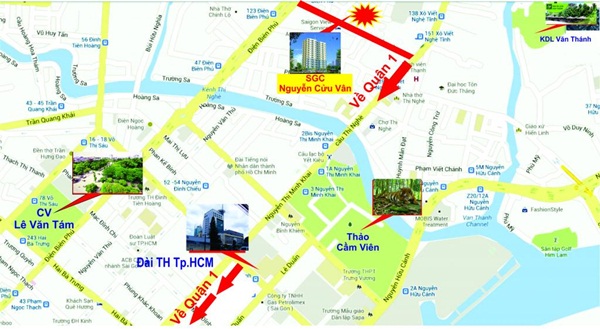 vi tri sgc nguyen cuu van 1 - Khu chung cư SGC Nguyễn Cửu Vân – Quận Bình Thạnh