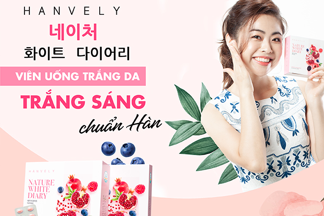 Uống viên uống trắng da Hanvely