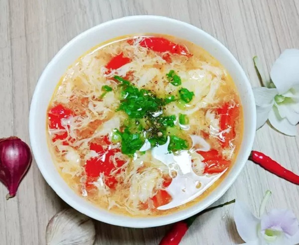 Canh cà chua trứng gà